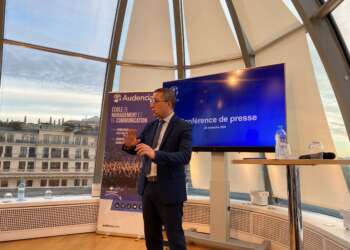 Sébastien Tran, Directeur général d'Audencia lors de la conférence de presse du 28 novembre 2024.