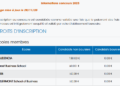 Frais d'inscription école par école concours BCE 2025