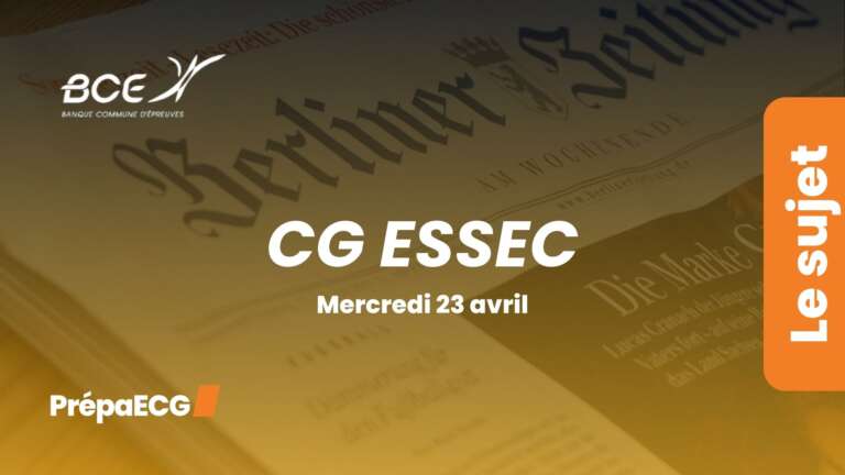 Sujet de culture générale EDHEC ESSEC 2025