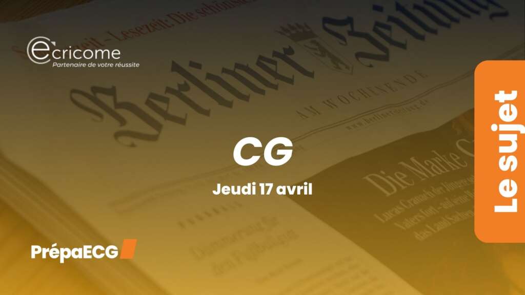 Sujet de Culture générale ECRICOME 2025