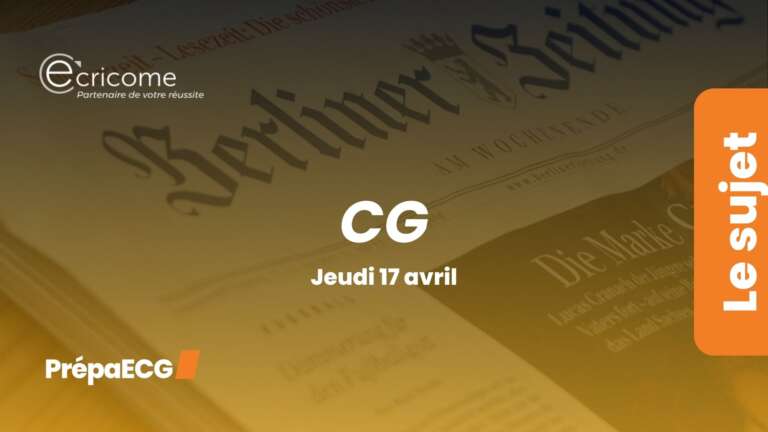 Sujet de Culture générale ECRICOME 2025