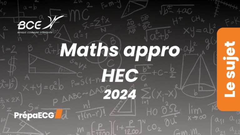 Maths approfondies HEC – Sujet 2024