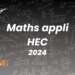Maths appliquées HEC - Sujet 2024