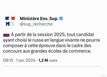 Zéro d&rsquo;office pour les candidats ayant choisi le russe : une mesure « cohérente avec les valeurs républicaines »