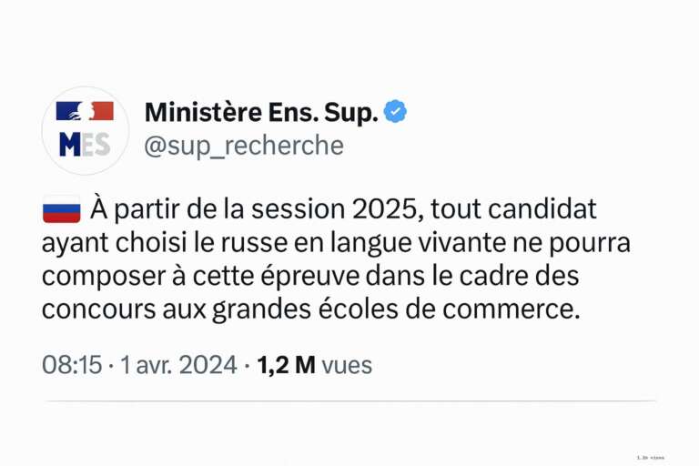 Zéro d&rsquo;office pour les candidats ayant choisi le russe : une mesure « cohérente avec les valeurs républicaines »