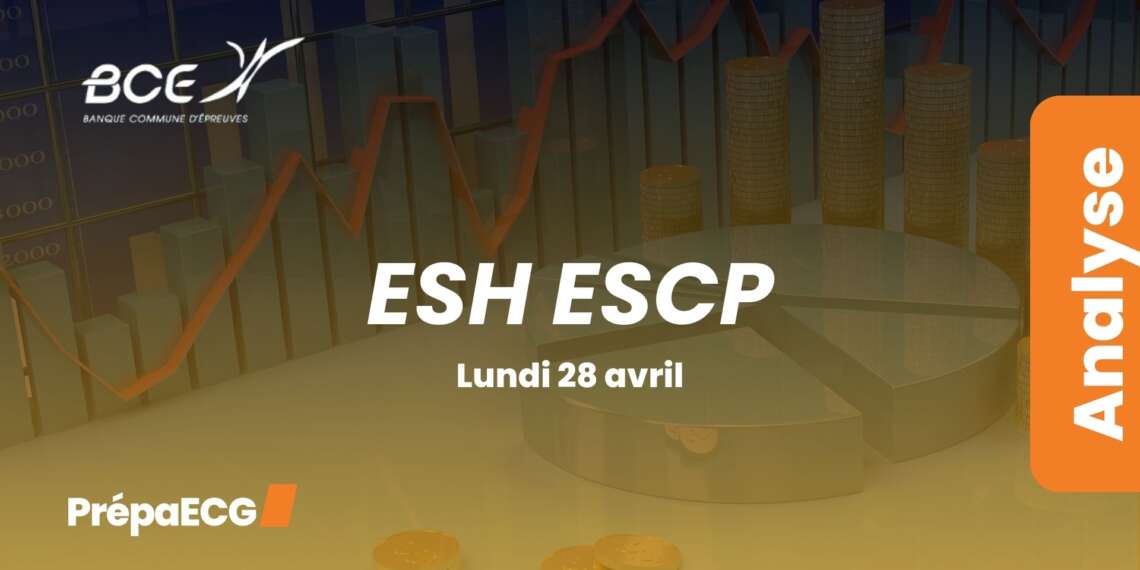 ESH ESCP BCE 2025 - Analyse du sujet