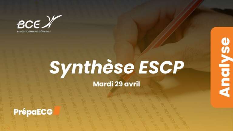 Synthèse de textes ESCP BCE 2025 – Analyse du sujet