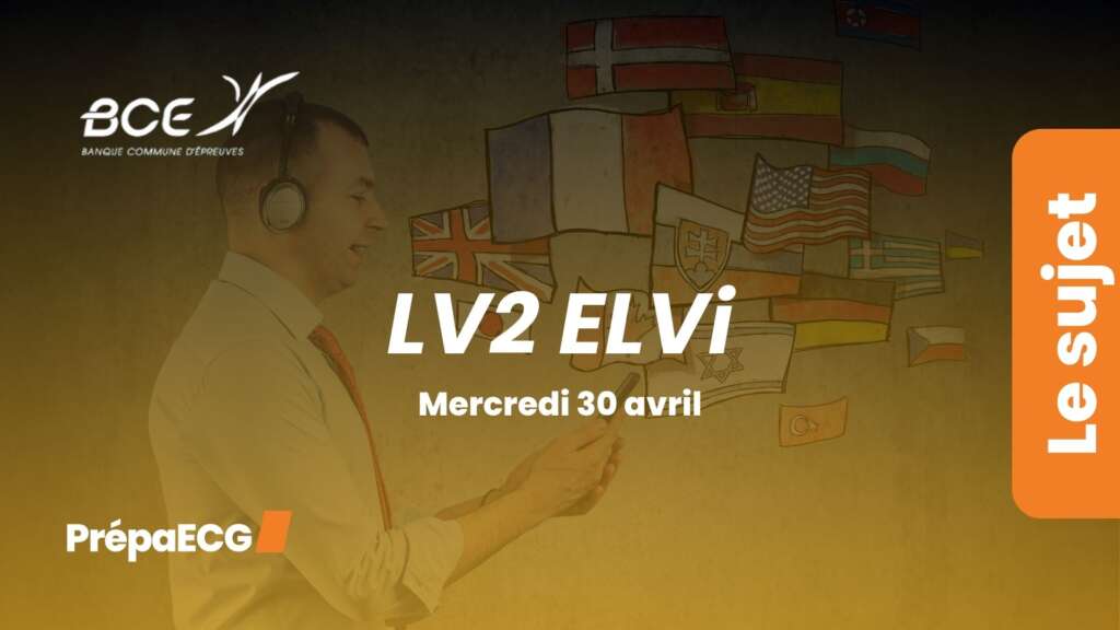 Sujet de LV2 espagnol ELVi 2025