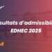 Résultats d'admissibilité EDHEC 2025