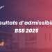 Résultats d'admissibilité BSB 2025