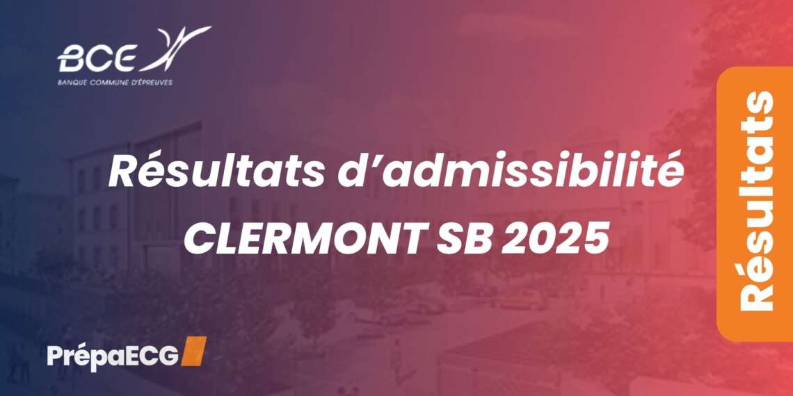 Résultats d'admissibilité Clermont SB 2025