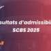Résultats d'admissibilité SCBS 2025