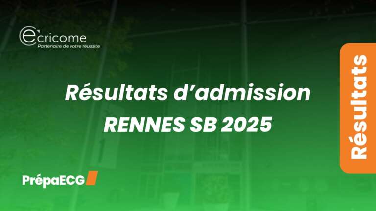 Résultats d&rsquo;admission de Rennes SB 2025