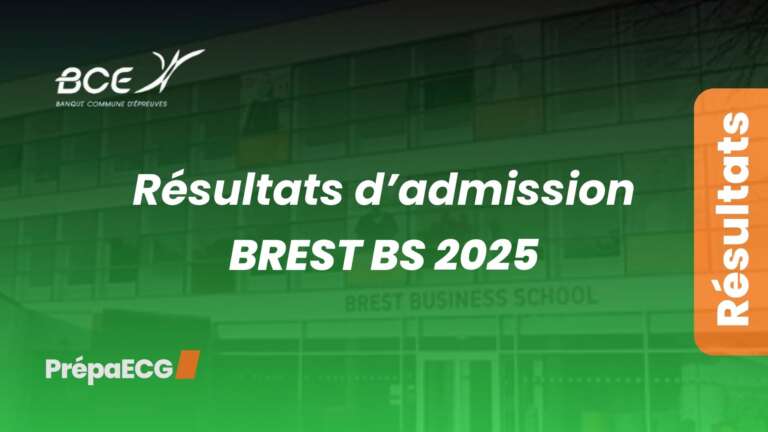 Résultats d&rsquo;admission de Brest BS 2025