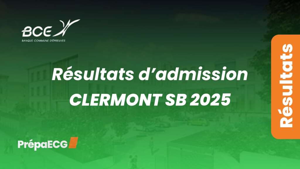 Résultats d&rsquo;admission de Clermont SB 2025