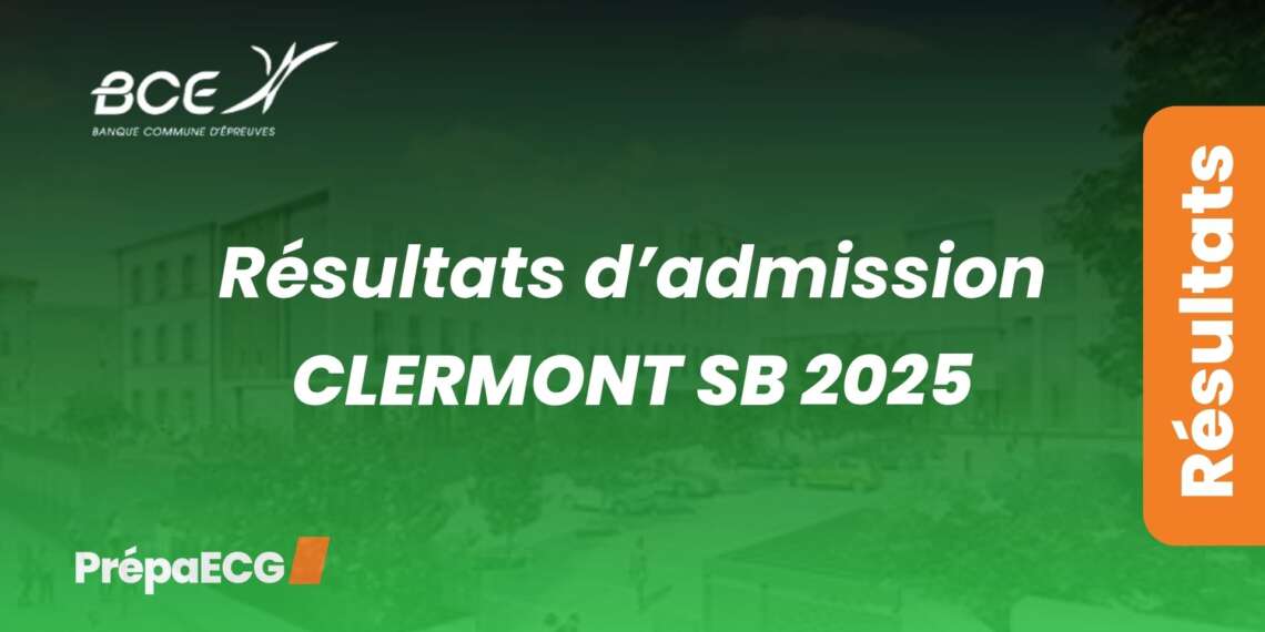 Résultats d'admission Clermont SB 2025