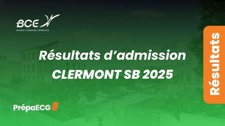 Résultats d&rsquo;admission de Clermont SB 2025