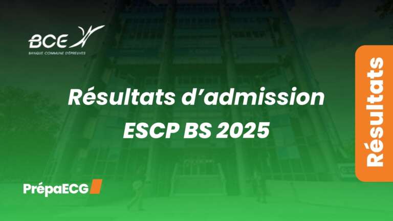 Résultats d’admission ESCP 2025