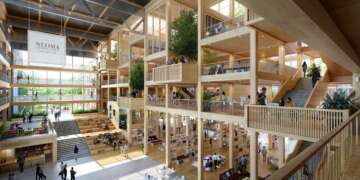 La Ruche, espace central de vie étudiante du nouveau campus de Reims de NEOMA