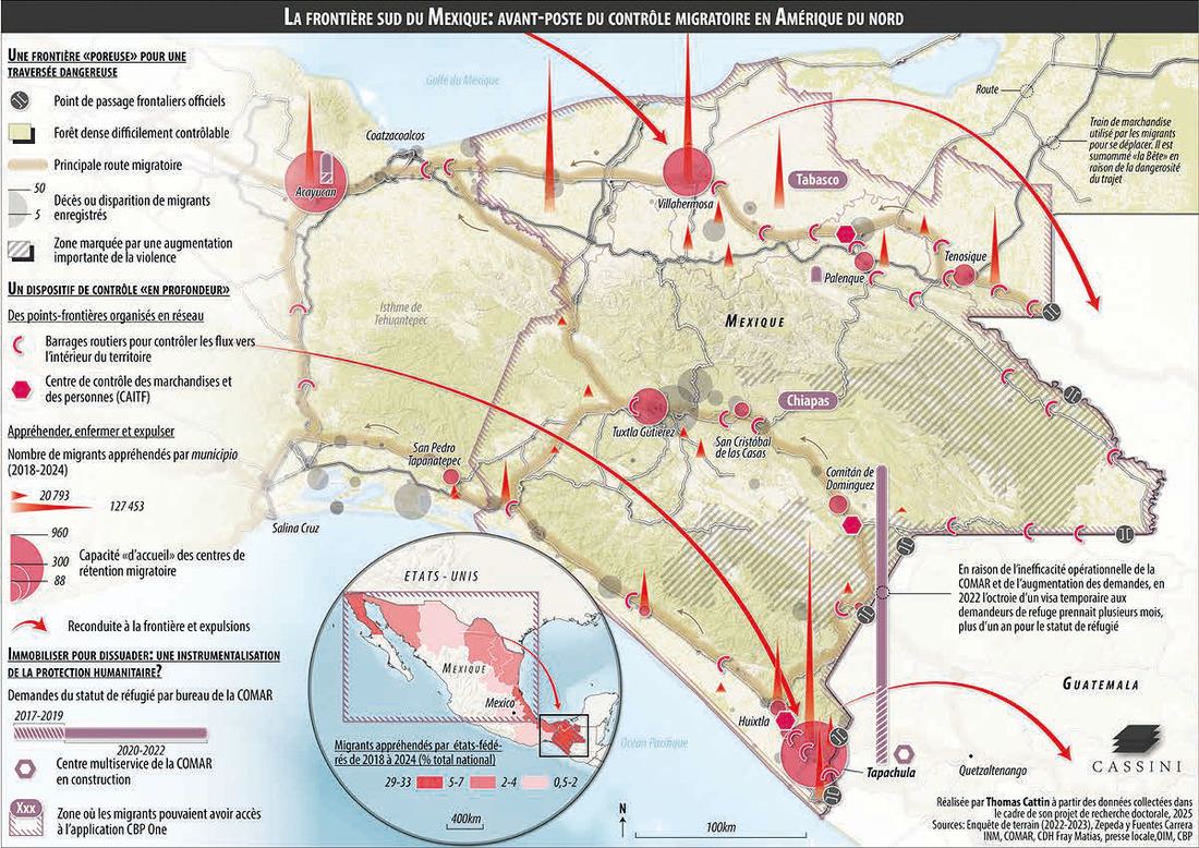 Carte HGG Ecricome 2026 sujet 1 frontière sud Mexique